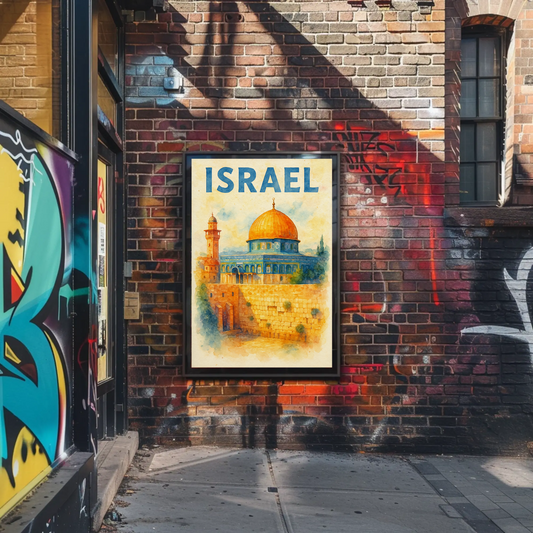 Israel Dome of the Rock Travel Poster