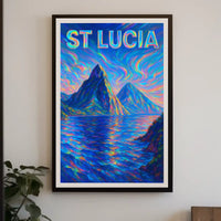 St. LuciaS Vibrant Landscape Poster