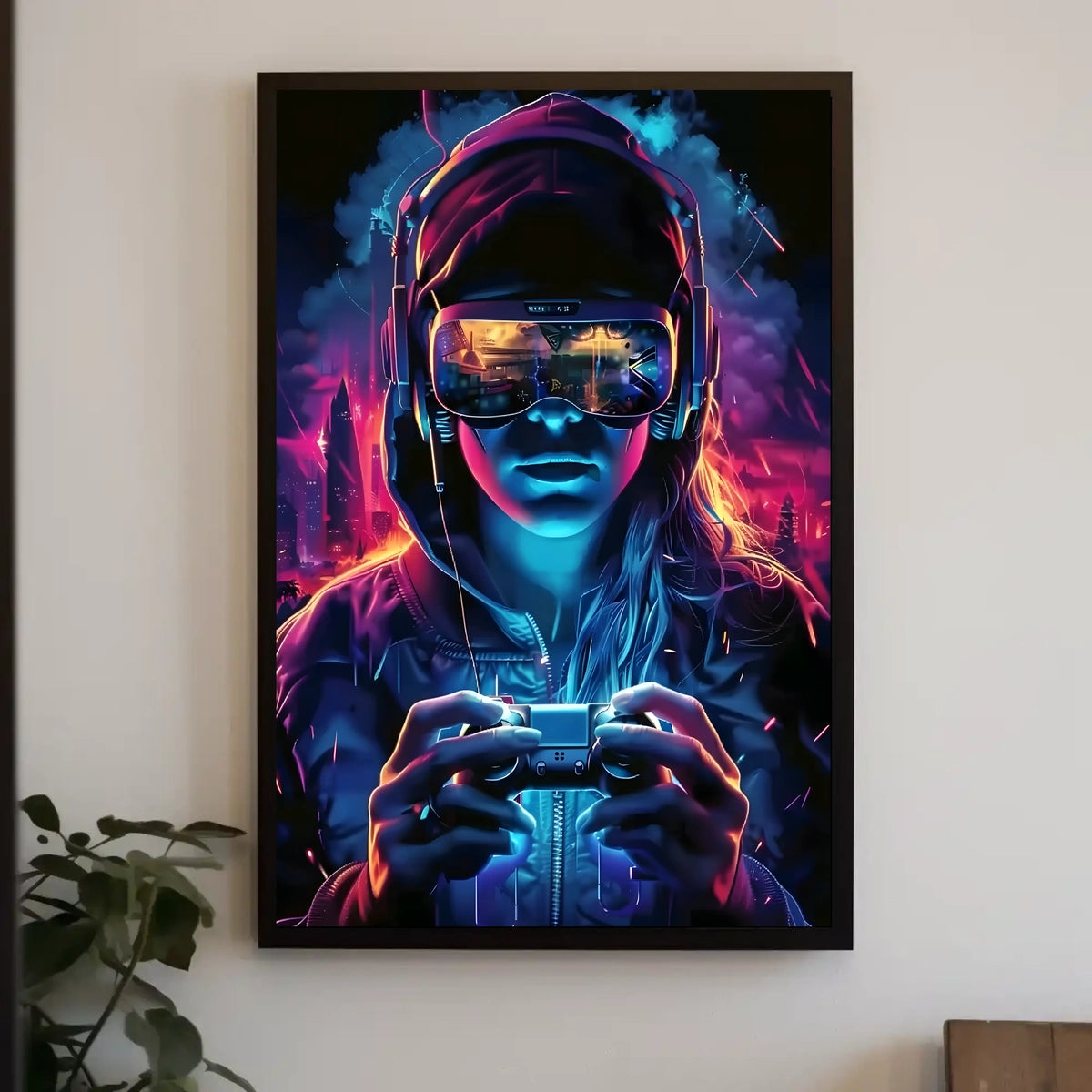 Virtual Reality Gamer Poster