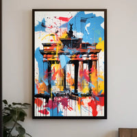 Brandenburg Gate Berlin Artistic Travel Poster