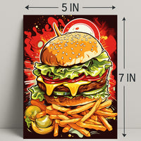 Burger Explosion Poster PosterGoat