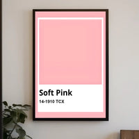 Soft Pink Minimalistic Design Abstract or Artistic Poster PosterGoat