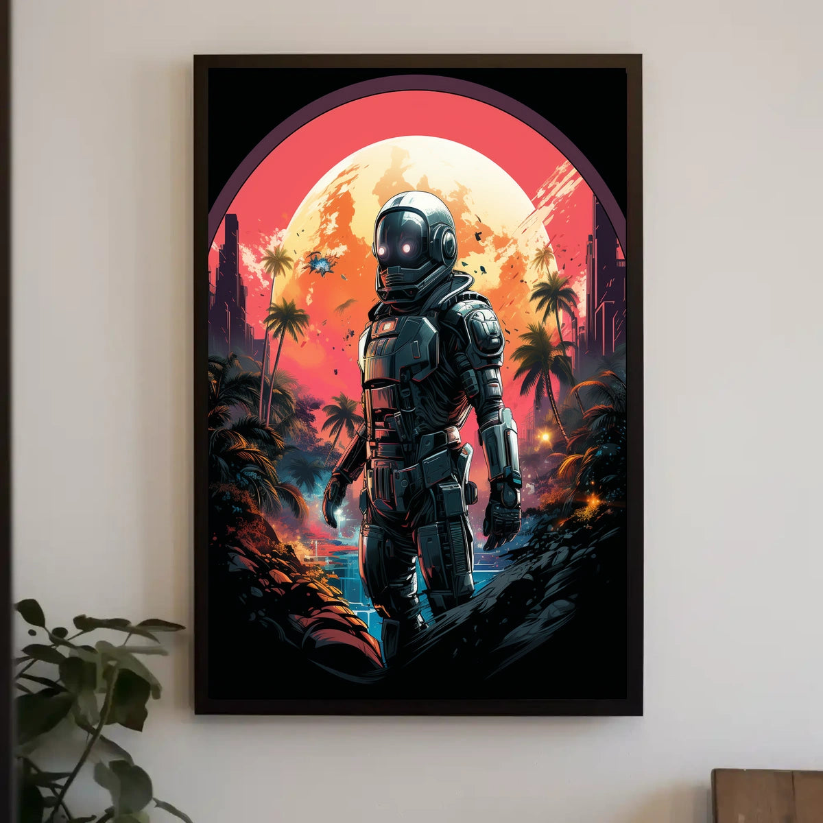 Futuristic Oasis Poster