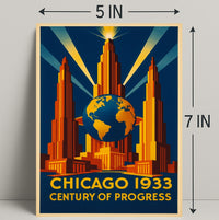 Chicago 1933 Century of Progress Poster Print PosterGoat