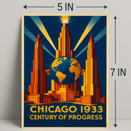 Chicago 1933 Century of Progress Poster Print PosterGoat