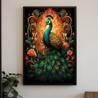 Majestic Peacock Art Poster