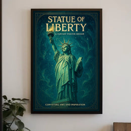 Statue of Liberty A Fantasy Poster Design Poster