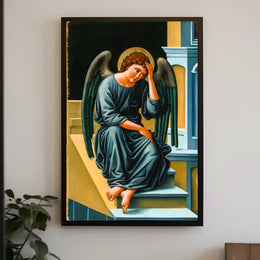 Contemplative Angel Poster