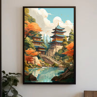 Tranquil Pagoda Retreat Poster