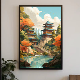 Tranquil Pagoda Retreat Poster