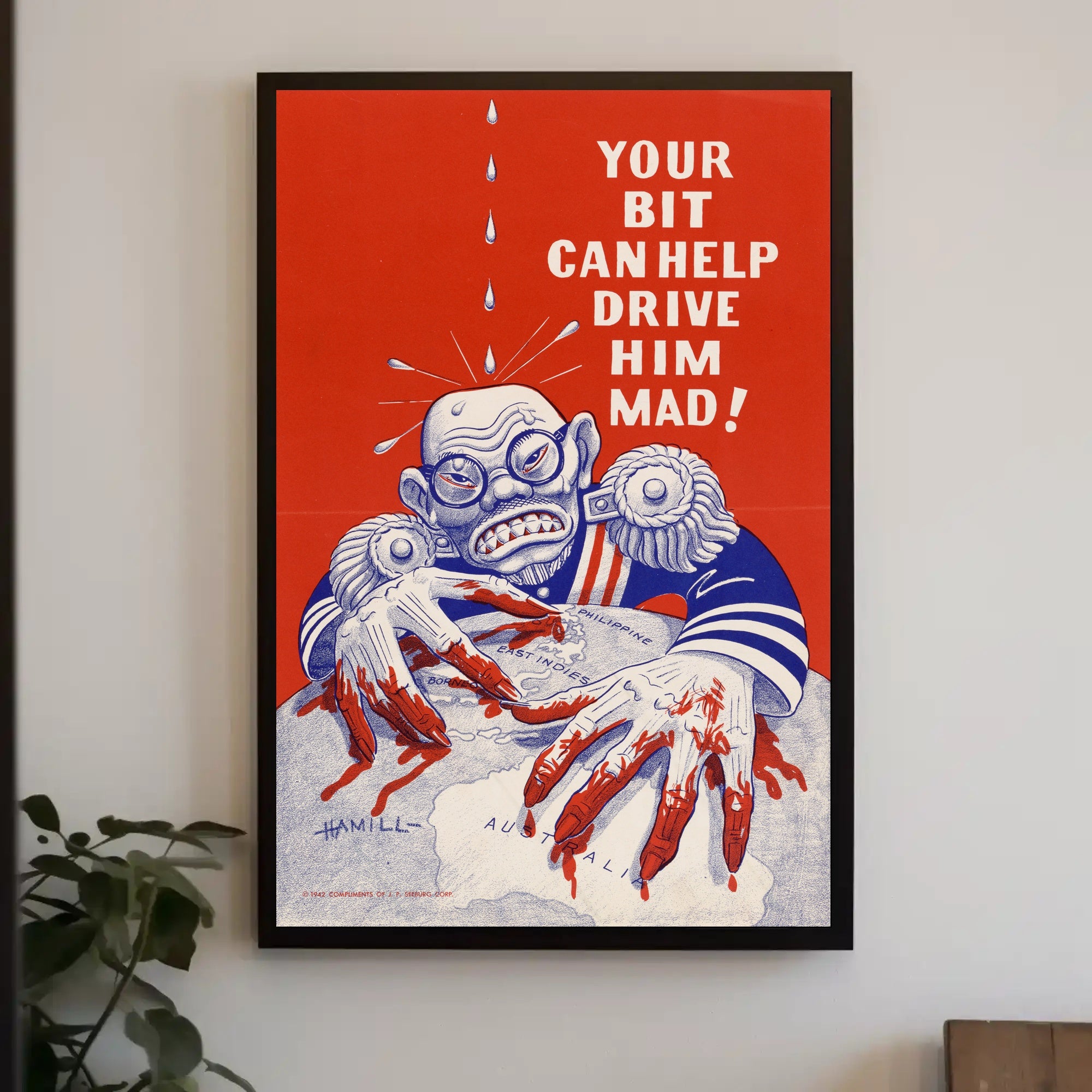 WWII Propaganda Poster: Drive Him Mad Poster PosterGoat