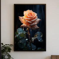 Dew-Kissed Rose Poster PosterGoat