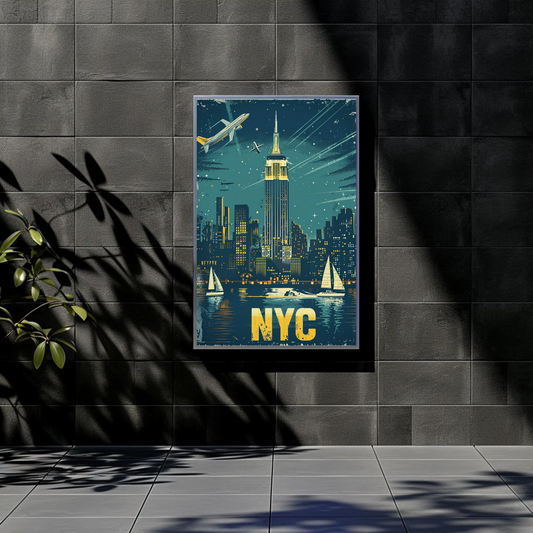 Vintage Poster NYC Nightscape