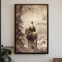 Winter Journey To The Castle Poster