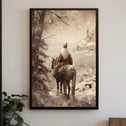 Winter Journey To The Castle Poster