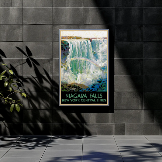 Niagara Falls New York Central Lines Vintage Poster