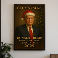 Christmas Cheer Formal Suit Holiday Tree Cultural Poster