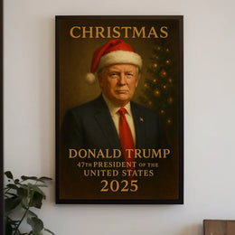 Christmas Cheer Formal Suit Holiday Tree Cultural Poster