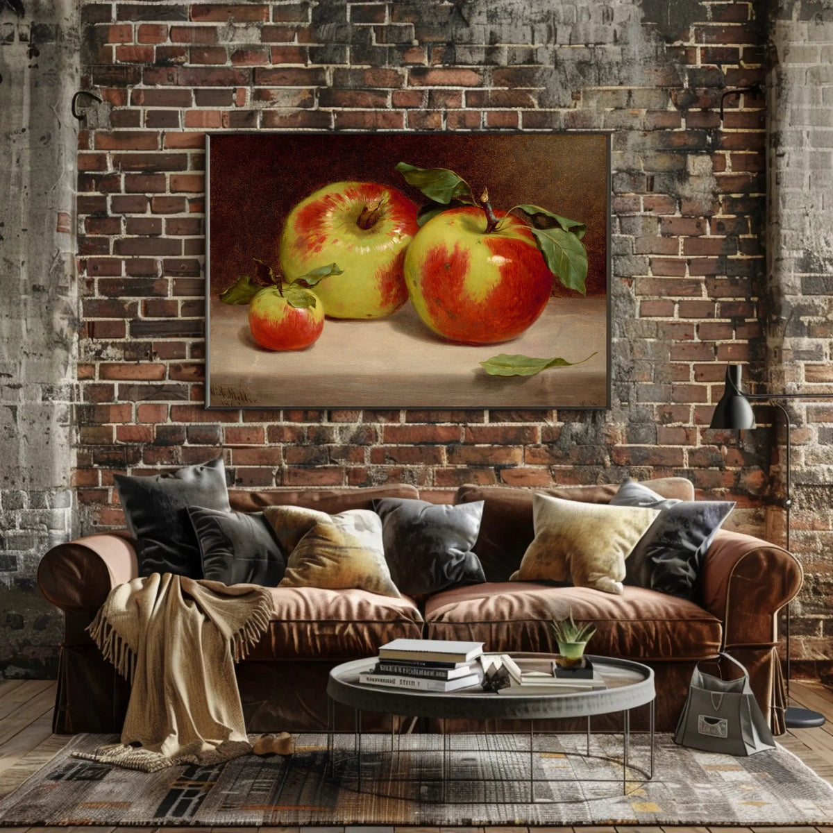 Photorealistic Apples Still Life: Artistic Poster