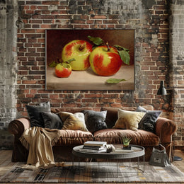 Photorealistic Apples Still Life: Artistic Poster