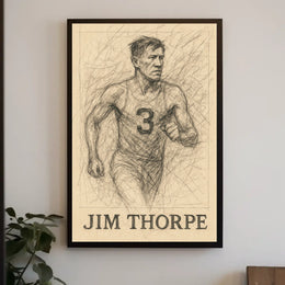Jim Thorpe Legendary Athlete Poster