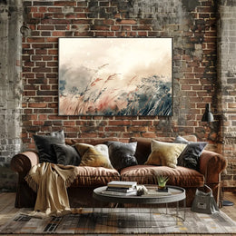 This poster features an artistic depiction of a serene natural landscape. The core Travel Poster