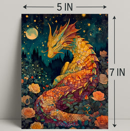 Mystical Dragon Garden Enchantment Fantasy or Mythology Poster