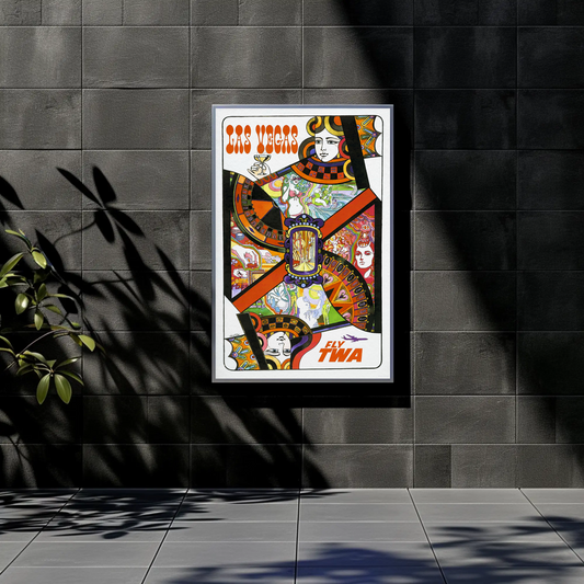 Fly TWA to Las Vegas Vintage Poster by David Klein