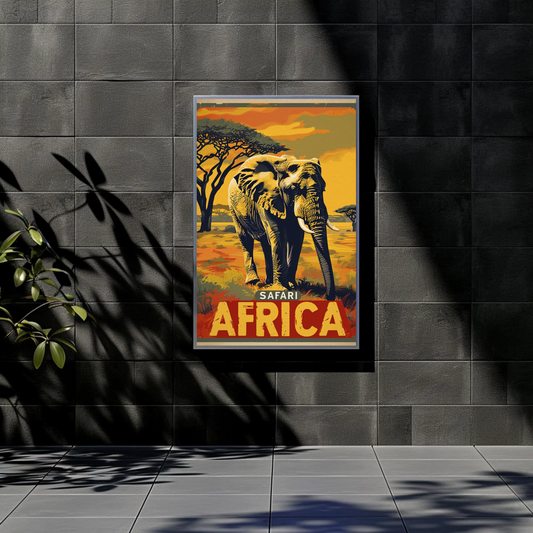 Safari Africa Vintage Poster