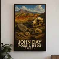 John Day Fossil Beds Oregon Poster