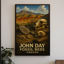 John Day Fossil Beds Oregon Poster