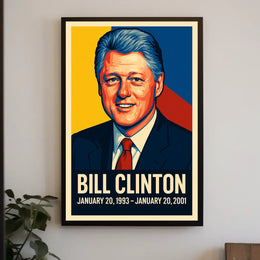 Bill Clinton Presidential Term Poster