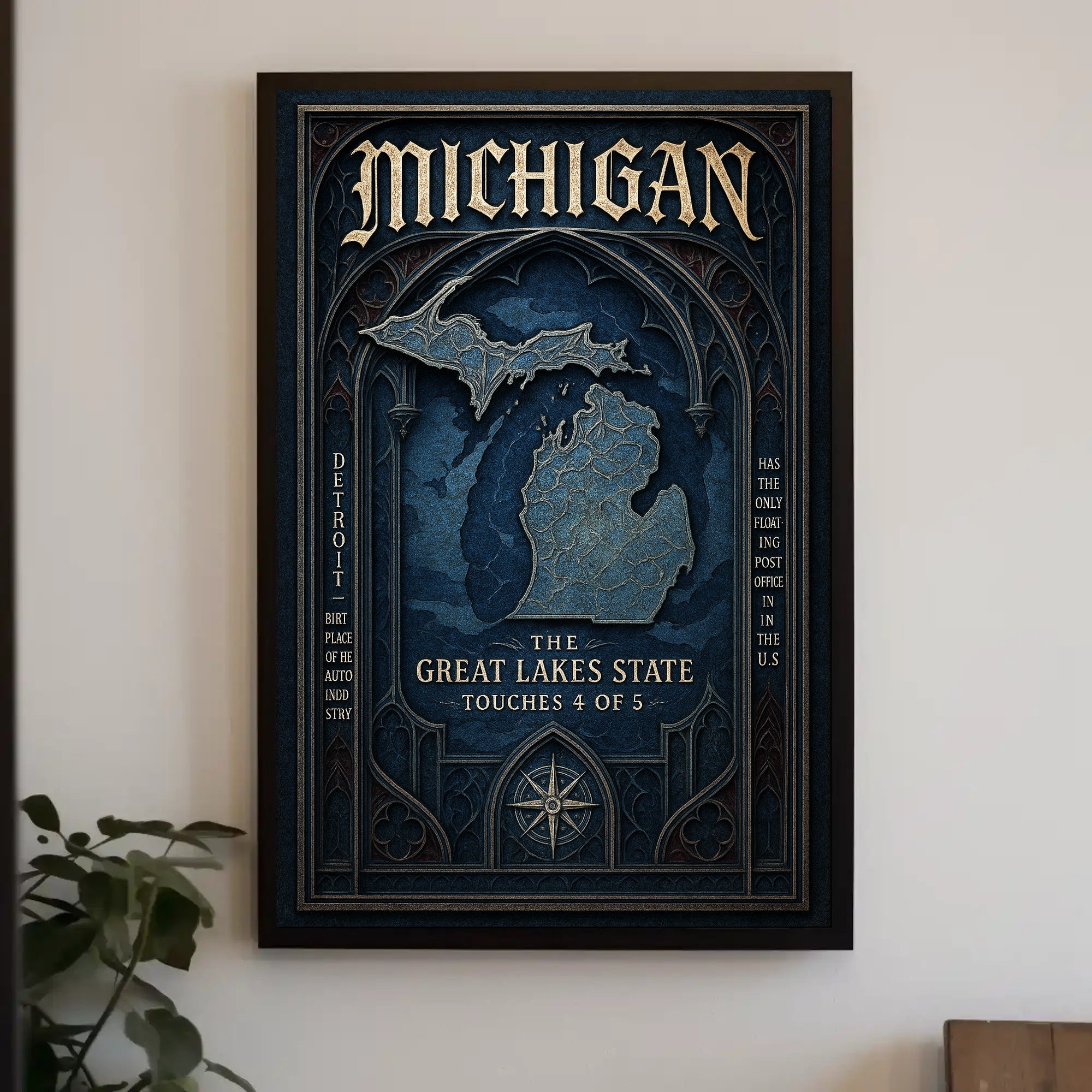 Michigan The Great Lakes State Poster PosterGoat