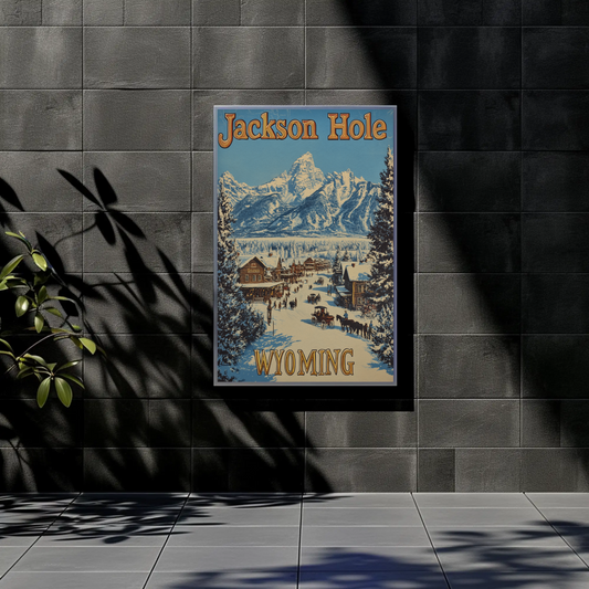 Jackson Hole Wyoming Vintage Poster - Wild West