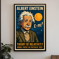 Einstein Relativity Educational Poster