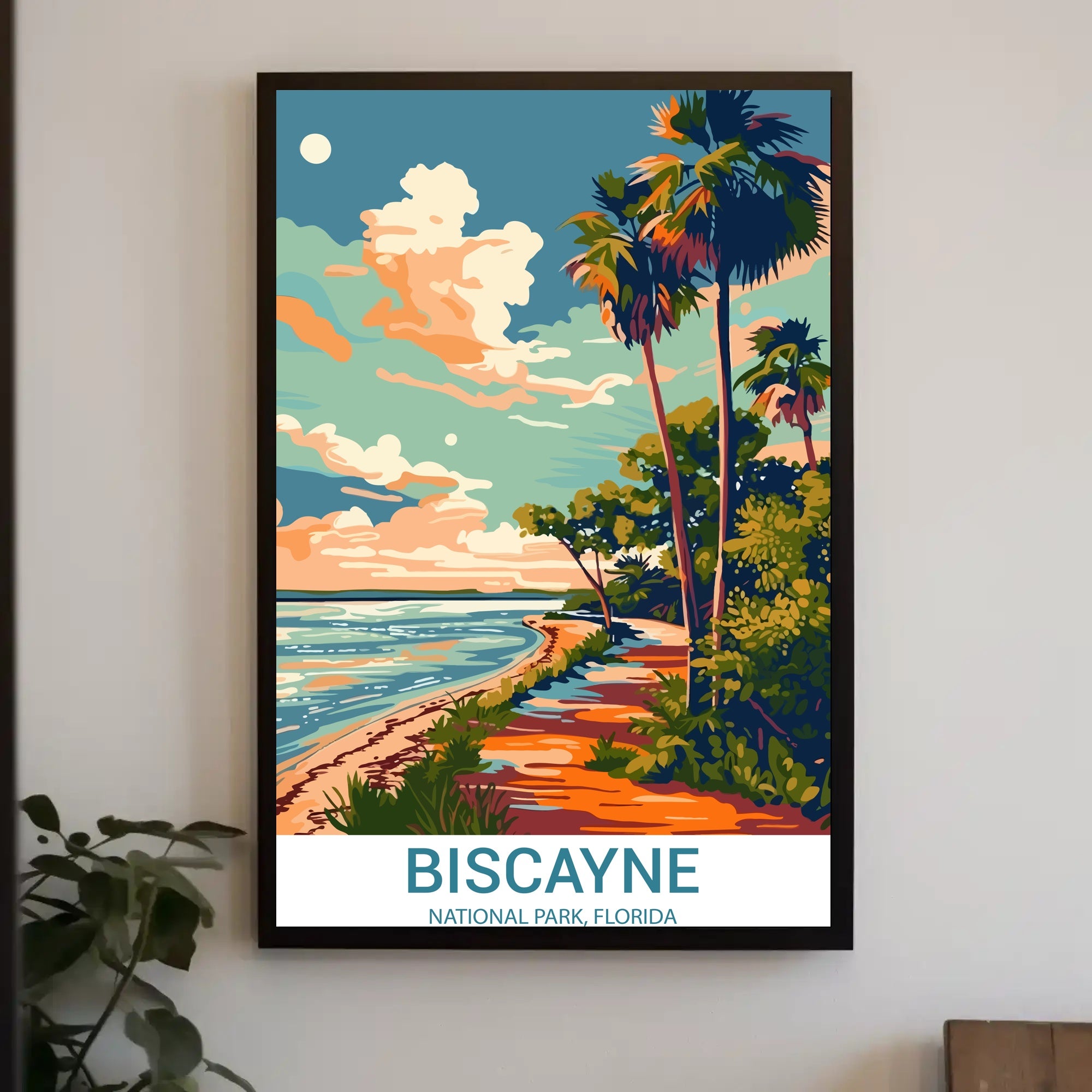 Biscayne National Park Vibrant Tropical Travel Poster