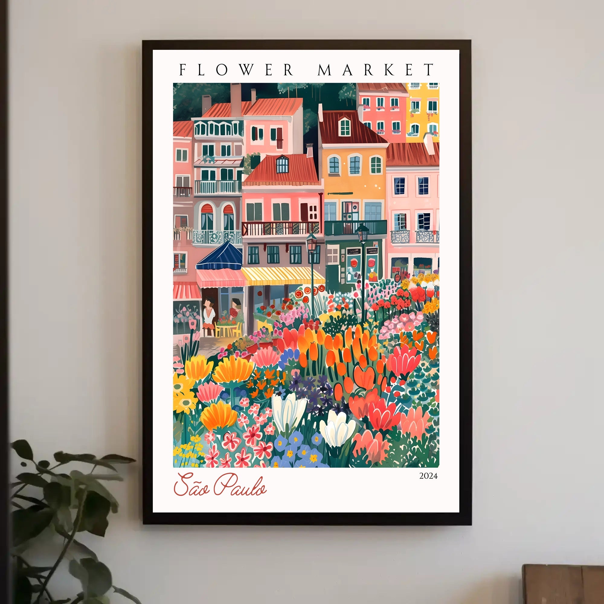 São Paulo Flower Market 2024 Poster PosterGoat