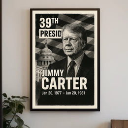 Jimmy Carter 39th President of the United States Digital Montaje Poster