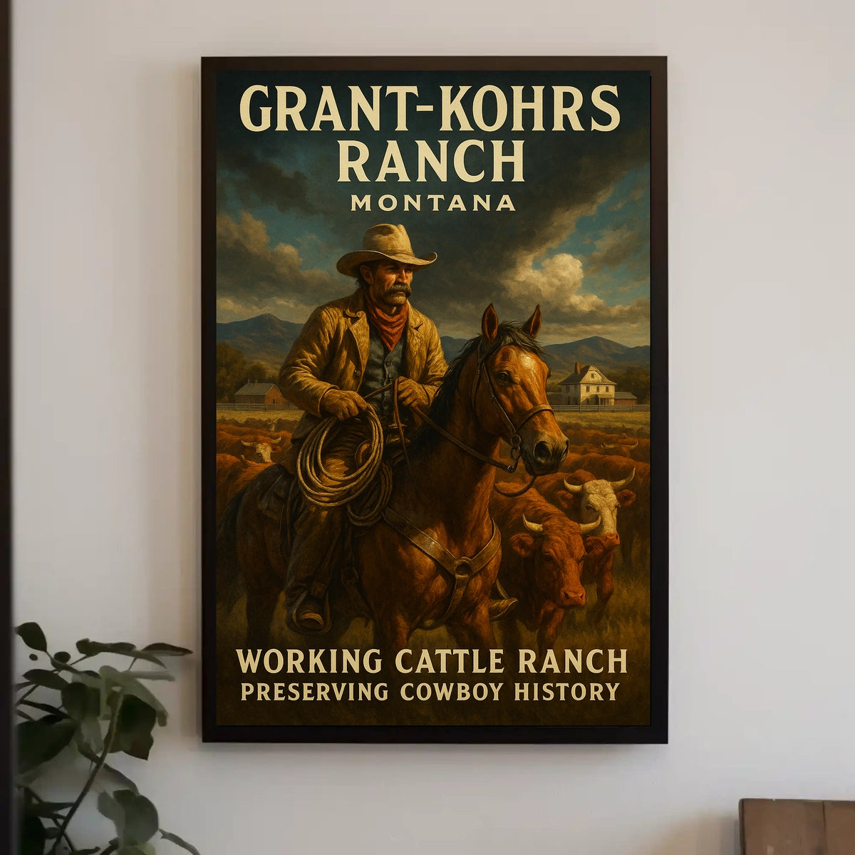 Grant-Kohrs Ranch Preserving Cowboy Poster