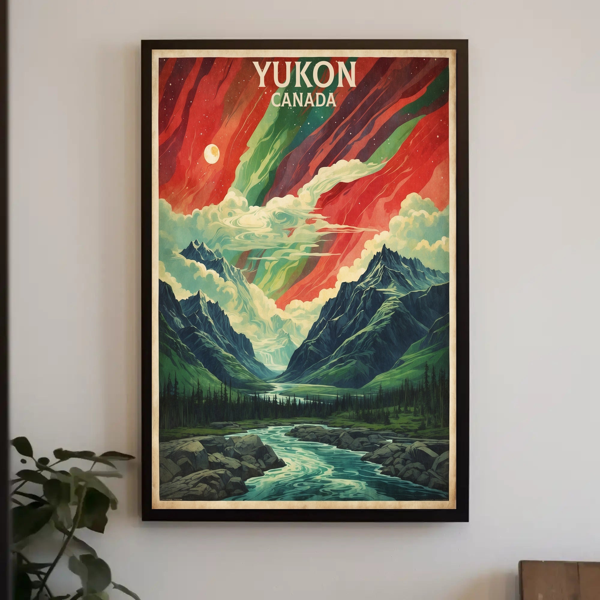 Yukon Northern Lights Adventure Travel Poster