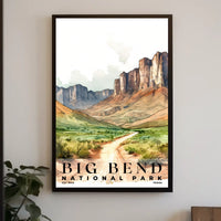 Big Bend Watercolor Wall Art Poster