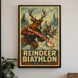 Reindeer Biathlon Poster