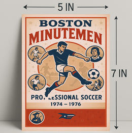 Boston Minutemen Soccer Team Poster PosterGoat