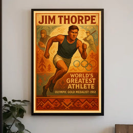 Jim Thorpe Legendary Athlete Poster