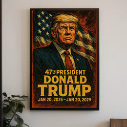 Trump Resolute Dawn Cinematic Patriot Poster