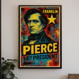 Franklin Pierce 14th President of the United States Graffiti Pop Art Poster