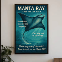 Majestic Manta Ray Poster