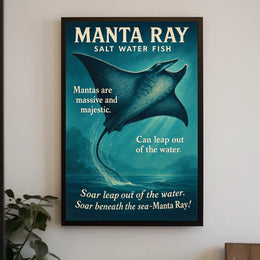 Majestic Manta Ray Poster