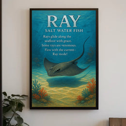 Ray Salt Water Fish Poster