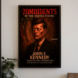 John F. Kennedy 35th President of the United States Zombidents Poster Series